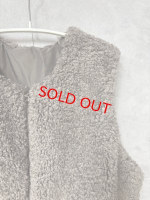 画像2: LILOU+LILY BOA/NYLON REVERSIBLE LONG VEST  　　B.GRAYGE　 　size:38  (2)