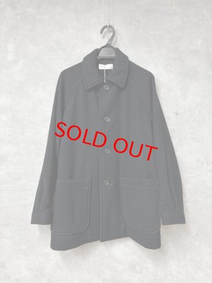 画像1: grin　ソフトウールビーバーハーフコート　　　990；ブラック　　サイズ；2 (1)