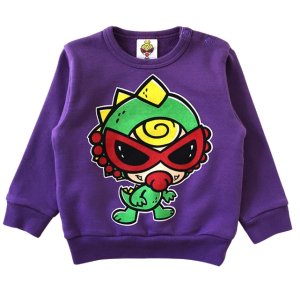 画像1: MY FIRST HYSTERIC　PUFF PUFF ALLSTAR 裏毛トレーナー　30；パープル (1)