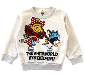 画像1: MY FIRST HYSTERIC　THE WHITE WORLD WITH J 裏毛トレーナー   16；オートミール (1)