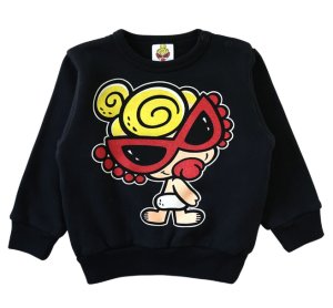 画像1: MY FIRST HYSTERIC　PUFF PUFF ALLSTAR 裏毛トレーナー　　10；ブラック (1)