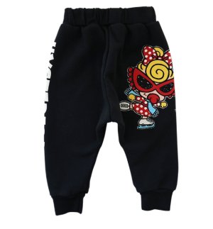 画像2: MY FIRST HYSTERIC　THE WHITE WORLD WITH J 10分丈 スウェットパンツ　　10；ブラック (2)