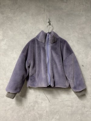 画像1: OCEAN&GROUND ファーボリュームジャケット 　　カラー；ライトパープル (1)