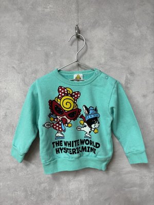 画像1: MY FIRST HYSTERIC　THE WHITE WORLD WITH J 裏毛トレーナー  51；エメラルド (1)