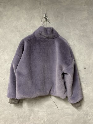 画像4: OCEAN&GROUND ファーボリュームジャケット 　　カラー；ライトパープル (4)