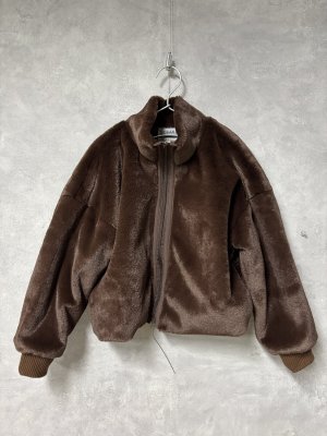 画像1: OCEAN&GROUND ファーボリュームジャケット 　　カラー；ダークブラウン (1)