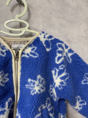 画像2: OCEAN&GROUND 　Jr.ジャガードボアジャンパー　　カラー；ブルー　　サイズ；90 (2)