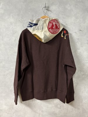 画像4: 2025秋冬　DENIMDUNGAREE　 	  ウラケ PENNIE ワッペン パーカー　　2；黒 (4)