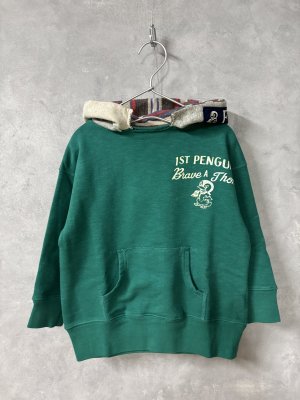 画像1: 2025秋冬　DENIMDUNGAREE　 	  ウラケ PENNIE ワッペン パーカー　　8；グリーン (1)