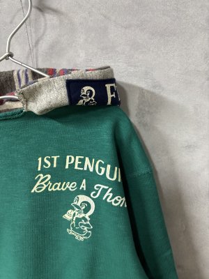 画像2: 2025秋冬　DENIMDUNGAREE　 	  ウラケ PENNIE ワッペン パーカー　　8；グリーン (2)