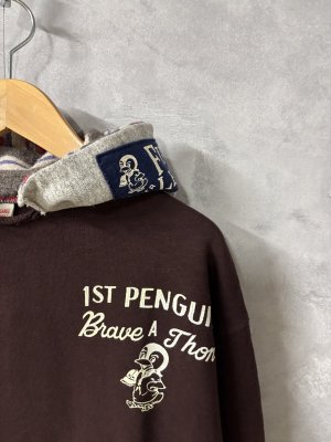 画像2: 2025秋冬　DENIMDUNGAREE　 	  ウラケ PENNIE ワッペン パーカー　　2；黒 (2)