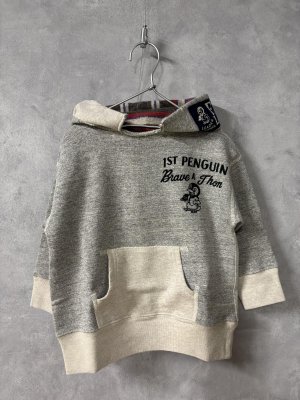 画像1: 2025秋冬　DENIMDUNGAREE　 	  ウラケ PENNIE ワッペン パーカー　　3；グレー (1)