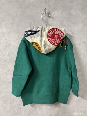 画像4: 2025秋冬　DENIMDUNGAREE　 	  ウラケ PENNIE ワッペン パーカー　　8；グリーン (4)