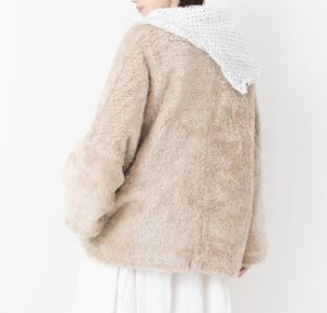 画像2: Veritecoeur    　リネンウールショールジャケット　サイズ；F (2)