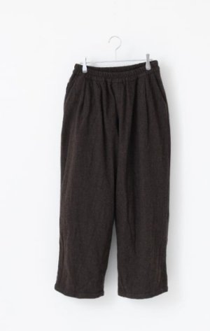 画像1: Veritecoeur    ウールタックパンツ　　BROWN　　サイズ；F (1)