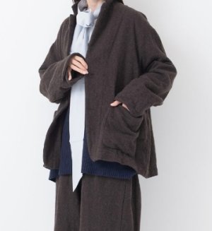 画像3: Veritecoeur    ウールテーラードジャケット　　BROWN　　サイズ；F (3)