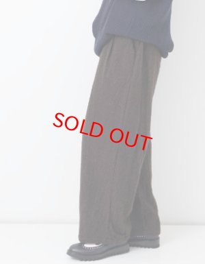 画像2: Veritecoeur    ウールタックパンツ　　BROWN　　サイズ；F (2)