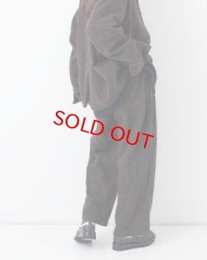 画像3: Veritecoeur    ウールタックパンツ　　BROWN　　サイズ；F (3)