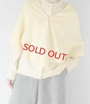 画像7: YARRA 　ラムウール配色ニットカーディガン　25；イエロー　FREE (7)