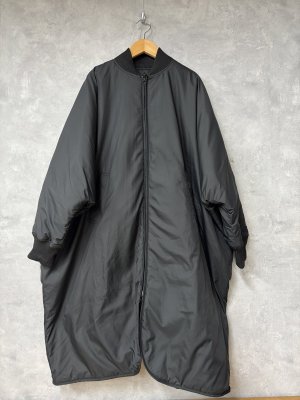 画像1: LILOU+LILY　　 QUILTING REVERSIBLE DOLMAN COAT   ブラック　　 　size:38  (1)