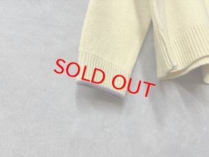 画像3: YARRA 　ラムウール配色ニットカーディガン　25；イエロー　FREE (3)