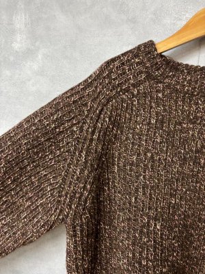 画像4: doux bleu　MIXニットプルオーバー　60；ブラウン　　サイズ；FREE (4)