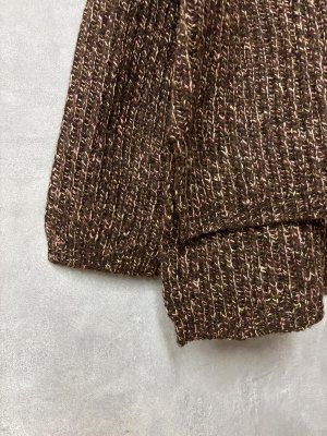 画像2: doux bleu　MIXニットプルオーバー　60；ブラウン　　サイズ；FREE (2)