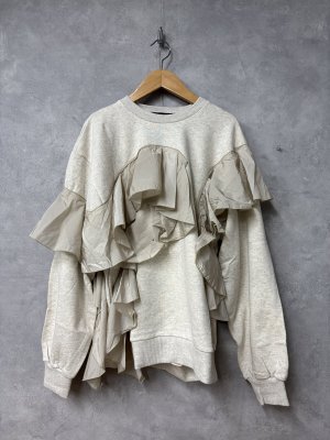 画像1: 2025秋冬　  nunuforme 　　ランダム フリル スウェット　　WHITE　　サイズ；2 (1)