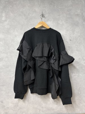 画像3: 2025秋冬　  nunuforme 　　ランダム フリル スウェット　　BLACK　　サイズ；2 (3)
