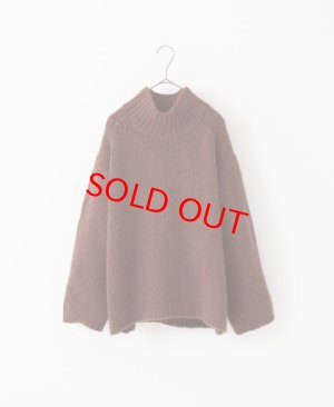 画像1: Veritecoeur    ハンドニットハイネックプルオーバー　BROWN     サイズ；F (1)