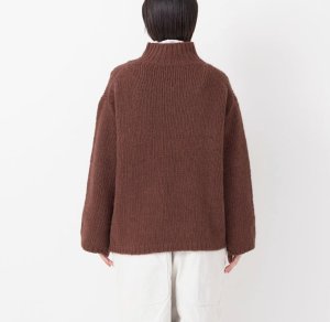 画像3: Veritecoeur    ハンドニットハイネックプルオーバー　BROWN     サイズ；F (3)