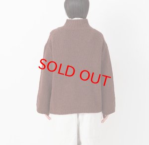 画像3: Veritecoeur    ハンドニットハイネックプルオーバー　BROWN     サイズ；F (3)