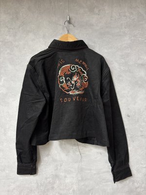 画像4: 2025秋冬　MARET(マレ)  　Maret Souvenir Cropped Shirt　　2；黒　　サイズ；1 (4)