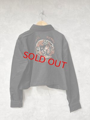 画像4: 2025秋冬　MARET(マレ)  　Maret Souvenir Cropped Shirt　　2；黒　　サイズ；2 (4)