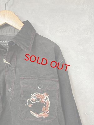 画像2: 2025秋冬　MARET(マレ)  　Maret Souvenir Cropped Shirt　　2；黒　　サイズ；2 (2)