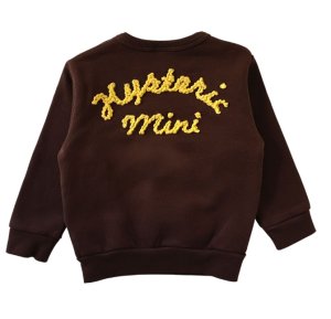 画像2: MY FIRST HYSTERIC　KNIT WITH MINI&BB 裏起毛トレーナー　　70；ブラウン (2)