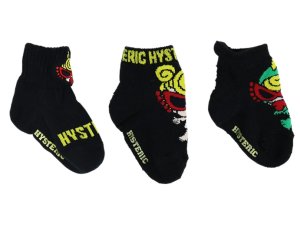 画像2: ☆Hystericmini　BABY 3P ソックス　　10；ブラック (2)