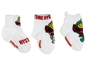 画像2: ☆Hystericmini　BABY 3P ソックス　　00；ホワイト (2)