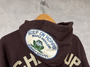 画像5: 2025秋冬　DENIMDUNGAREE　  ウラケ ワッペン フーディ JK　2；黒 (5)