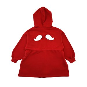 画像2: Hystericmini　ANGEL MINI 羽付き 裏毛ワンピース　　20:レッド (2)