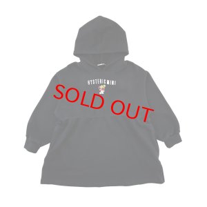 画像1: Hystericmini　ANGEL MINI 羽付き 裏毛ワンピース　　10:ブラック (1)