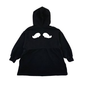 画像2: Hystericmini　ANGEL MINI 羽付き 裏毛ワンピース　　10:ブラック (2)