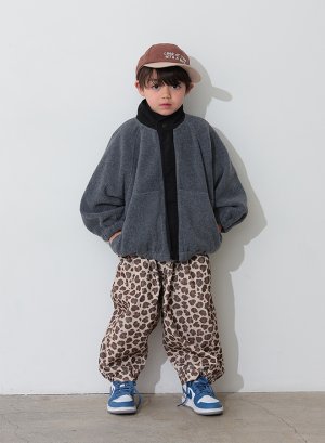 画像4: OCEAN&GROUND ミリタリーフリースワイドZIP　　カラー；オリーブ　サイズ；90 (4)