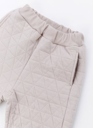 画像2: OCEAN&GROUND トライアングルキルトワイドジョガーパンツ　　サイズ；90 (2)