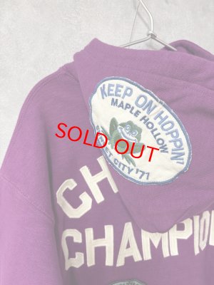 画像4: 2025秋冬　DENIMDUNGAREE　  ウラケ ワッペン フーディ JK　12；パープル (4)