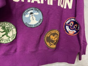 画像4: 2025秋冬　DENIMDUNGAREE　  ウラケ ワッペン フーディ JK　12；パープル (4)