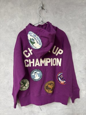 画像5: 2025秋冬　DENIMDUNGAREE　  ウラケ ワッペン フーディ JK　12；パープル (5)