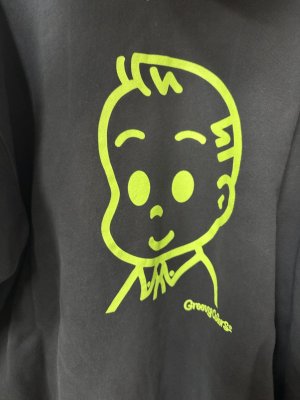 画像3: 2025秋冬GROOVY COLORS 　ウラケ OSAMU GOODS パーカー　　2：黒　　サイズ:MM (3)