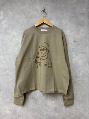 画像1: ALL HOURS 　　8.1oz HEAVY COTTON YURU OJI　　  ベージュ　　サイズ:1 (1)