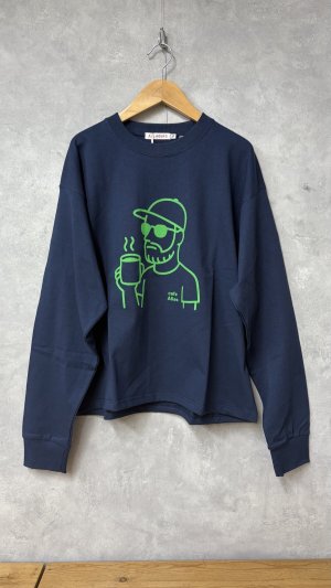 画像1: ALL HOURS 　　8.1oz HEAVY COTTON YURU OJI　　  ネイビー　　サイズ:1 (1)